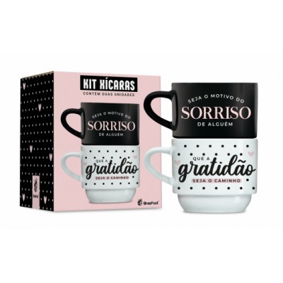 Caneca dupla sorriso e gratido