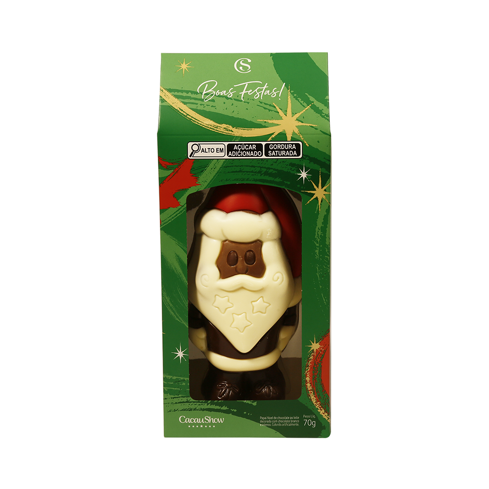 Papai noel de chocolate ao leite 70g