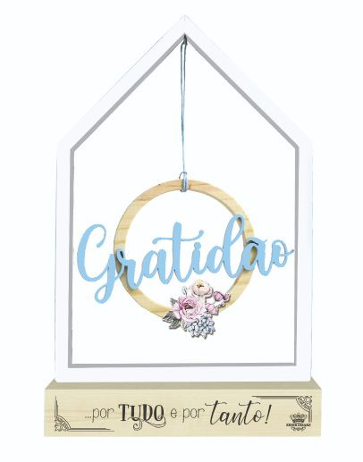 Enfeite de mesa casinha gratid�o