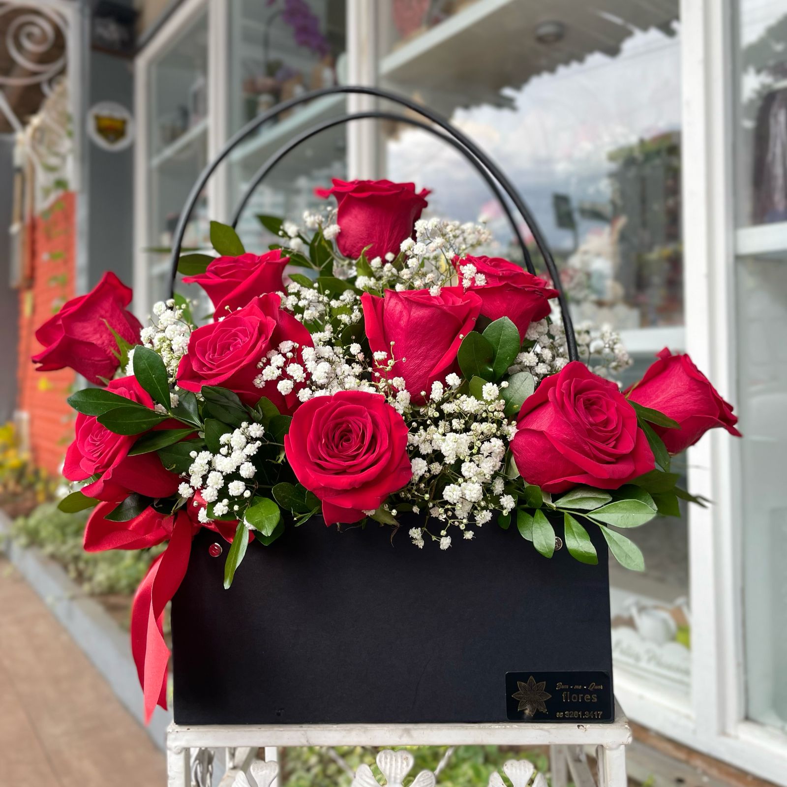 Caixa com rosas
