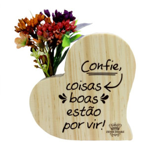 Placa de mesa com flores 
