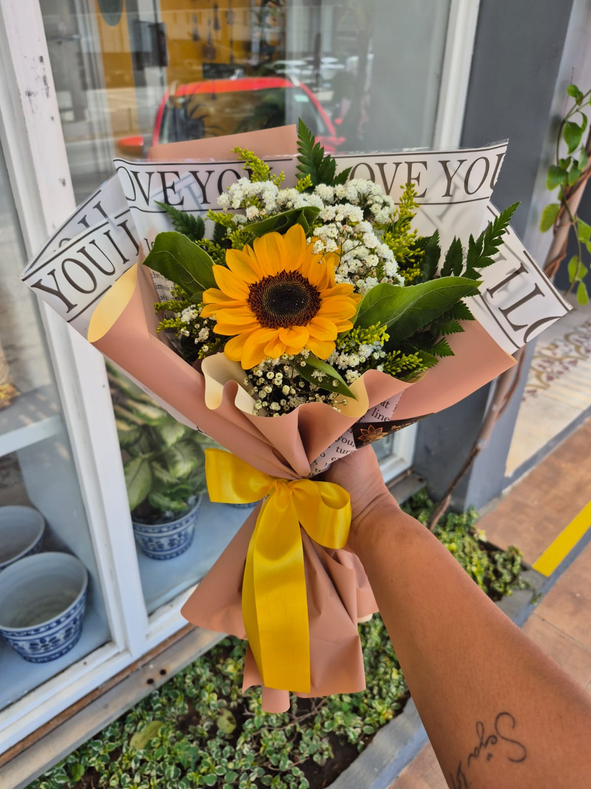 Ramalhete com girassol