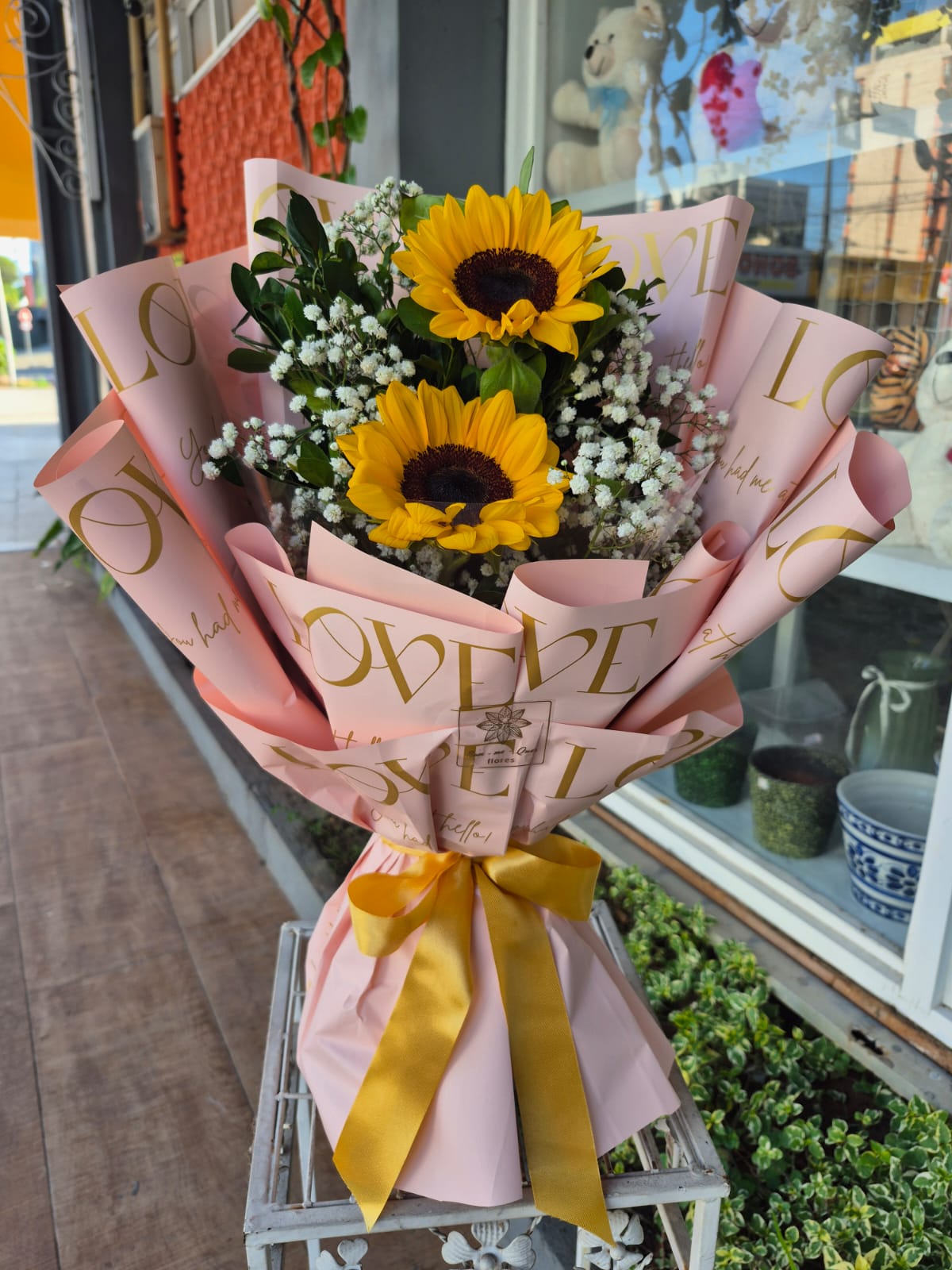 Ramalhete com 2 girass�is 