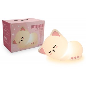 Lumin�ria de silicone touch cat