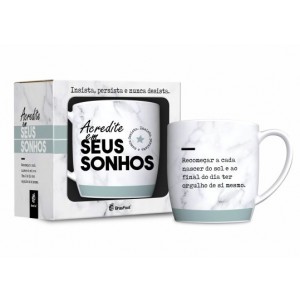 Caneca porcelana acredite em seus sonhos