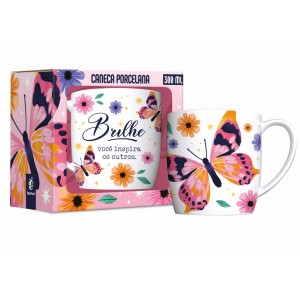 Caneca porcelana brilhe