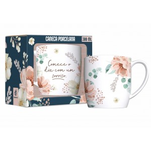 Caneca porcelana sorriso