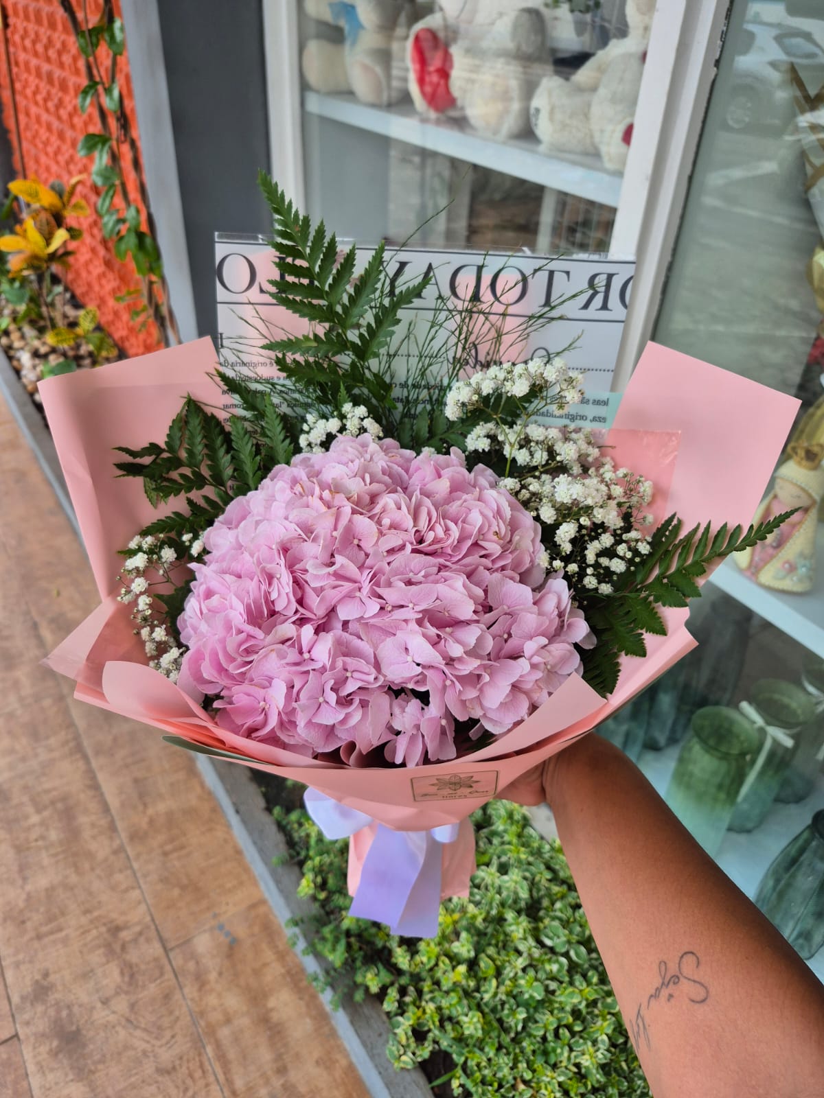 Ramalhete de hortensia