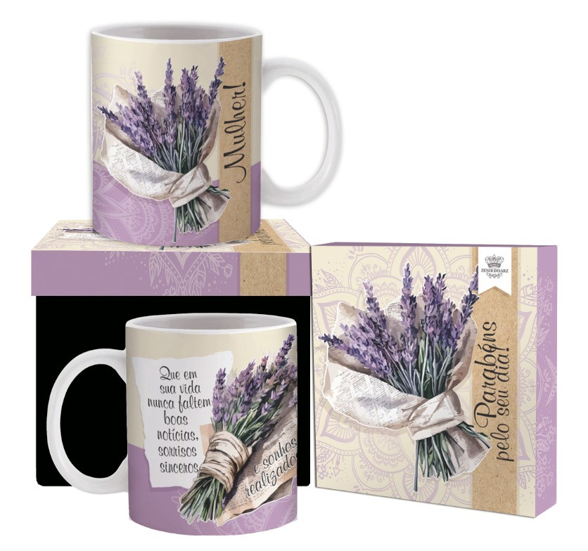 Caneca mulher parab�ns pelo seu dia