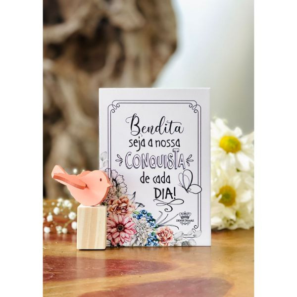 Enfeite de Mesa bendita seja nossa conquista